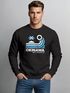 Sweatshirt Herren Frontprint Pullover mit Print Okinawa Wave Retro Design Palme Sonne Welle Fashion Streetwear Neverless®preview