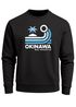 Sweatshirt Herren Frontprint Pullover mit Print Okinawa Wave Retro Design Palme Sonne Welle Fashion Streetwear Neverless®preview