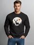 Sweatshirt Herren Frontprint Pullover mit Print Waldmotiv Hirsch Outdoor Streetwear Fashion Streetwear Neverless®preview