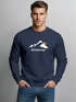 Sweatshirt Herren Grafik Print Berge Frontprint Pullover mit minimalistischem Natur-Aufdruck Fashion Streetwear Neverless®preview