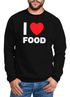 Sweatshirt Herren I love food Rundhalspullover Pullover Moonworks®preview