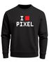 Sweatshirt Herren I Love Pixel Rundhals-Pullover Moonworks®preview