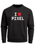 Sweatshirt Herren I Love Pixel Rundhals-Pullover Moonworks®preview
