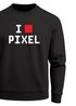 Sweatshirt Herren I Love Pixel Rundhals-Pullover Moonworks®preview