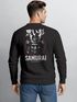 Sweatshirt Herren Japan Design mit Samurai Helm Warrior Streetwear Backprint Fashion Männer Neverless®preview
