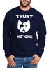 Sweatshirt Herren Katze mit Augenklappe Rundhals-Pullover Moonworks®preview