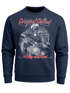 Sweatshirt Herren King Of The Road Motorrad Biker Skelett Rockabilly Neverless®preview