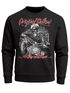 Sweatshirt Herren King Of The Road Motorrad Biker Skelett Rockabilly Neverless®preview