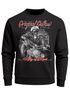 Sweatshirt Herren King Of The Road Motorrad Biker Skelett Rockabilly Neverless®preview
