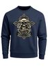 Sweatshirt Herren Kreuz mit Totenkopf Cross Skulls Rundhals-Pullover Neverless®preview