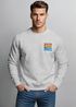 Sweatshirt Herren Logo Print Sommer Sonne Welle Strand Meer Rundhals-Pullover Fashion Streetwear Neverless®preview