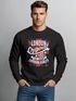 Sweatshirt Herren London Vintage England Großbritannien UK Flagge Rundhals-Pullover Neverless®preview