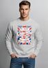 Sweatshirt Herren London Vintage England Großbritannien UK Flagge Rundhals-Pullover Neverless®preview