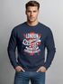 Sweatshirt Herren London Vintage England Großbritannien UK Flagge Rundhals-Pullover Neverless®preview