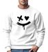 Sweatshirt Herren mit Aufdruck Motiv Smile Print Rundhals-Pullover Fashion Streetwear Neverless®preview