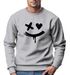 Sweatshirt Herren mit Aufdruck Motiv Smile Print Rundhals-Pullover Fashion Streetwear Neverless®preview