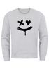 Sweatshirt Herren mit Aufdruck Motiv Smile Print Rundhals-Pullover Fashion Streetwear Neverless®preview