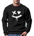 Sweatshirt Herren mit Aufdruck Motiv Smile Print Rundhals-Pullover Fashion Streetwear Neverless®preview