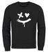 Sweatshirt Herren mit Aufdruck Motiv Smile Print Rundhals-Pullover Fashion Streetwear Neverless®preview