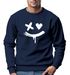 Sweatshirt Herren mit Aufdruck Motiv Smile Print Rundhals-Pullover Fashion Streetwear Neverless®preview