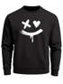 Sweatshirt Herren mit Aufdruck Motiv Smile Print Rundhals-Pullover Fashion Streetwear Neverless®preview
