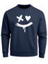 Sweatshirt Herren mit Aufdruck Motiv Smile Print Rundhals-Pullover Fashion Streetwear Neverless®preview