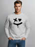 Sweatshirt Herren mit Aufdruck Motiv Smile Print Rundhals-Pullover Fashion Streetwear Neverless®preview