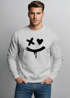 Sweatshirt Herren mit Aufdruck Motiv Smile Print Rundhals-Pullover Fashion Streetwear Neverless®preview