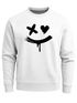 Sweatshirt Herren mit Aufdruck Motiv Smile Print Rundhals-Pullover Fashion Streetwear Neverless®preview