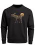 Sweatshirt Herren mit Aufdruck Polygon Elch Outdoor Motive Wandern Natur Wald Rundhals-Pullover Fashion Streetwear Neverless®preview
