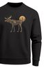 Sweatshirt Herren mit Aufdruck Polygon Elch Outdoor Motive Wandern Natur Wald Rundhals-Pullover Fashion Streetwear Neverless®preview