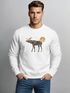 Sweatshirt Herren mit Aufdruck Polygon Elch Outdoor Motive Wandern Natur Wald Rundhals-Pullover Fashion Streetwear Neverless®preview