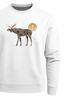 Sweatshirt Herren mit Aufdruck Polygon Elch Outdoor Motive Wandern Natur Wald Rundhals-Pullover Fashion Streetwear Neverless®preview
