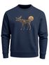 Sweatshirt Herren mit Aufdruck Polygon Elch Outdoor Motive Wandern Natur Wald Rundhals-Pullover Fashion Streetwear Neverless®preview