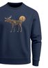 Sweatshirt Herren mit Aufdruck Polygon Elch Outdoor Motive Wandern Natur Wald Rundhals-Pullover Fashion Streetwear Neverless®preview