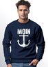 Sweatshirt Herren Moin Anker Retro Print Aufdruck Maritim Nordisch Rundhals-Pullover Fashion Streetwear Neverless®preview