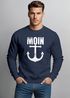 Sweatshirt Herren Moin Anker Retro Print Aufdruck Maritim Nordisch Rundhals-Pullover Fashion Streetwear Neverless®preview