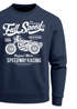 Sweatshirt Herren Motorrad Bike Retro Full Speed Rundhals-Pullover Neverless®preview