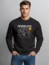 Sweatshirt Herren Mountain Berge Frontprint Pullover mit Print Mission Unknown Schriftzug Fashion Streetwear Neverless®preview