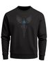 Sweatshirt Herren Munin Raven Odin Valknut Valhalla Wikinger Nordmänner Mythologie Rundhals-Pullover Neverless®preview