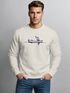 Sweatshirt Herren ohne Kapuze Bär Kanu Frontprint Pullover mit Print Outdoor Basic Fashion Streetwear Neverless®preview