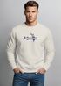 Sweatshirt Herren ohne Kapuze Bär Kanu Frontprint Pullover mit Print Outdoor Basic Fashion Streetwear Neverless®preview