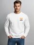 Sweatshirt Herren ohne Kapuze Brustlogo Frontprint Sunrise Icon Sonnenaufgang Wellen Pullover Fashion Streetwear Neverless®preview