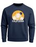 Sweatshirt Herren ohne Kapuze California Palmen Frontprint Rundhals-Pullover Fashion Streetwear Neverless®preview