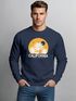 Sweatshirt Herren ohne Kapuze California Palmen Frontprint Rundhals-Pullover Fashion Streetwear Neverless®preview