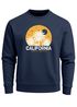 Sweatshirt Herren ohne Kapuze California Palmen Frontprint Rundhals-Pullover Fashion Streetwear Neverless®preview