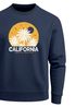 Sweatshirt Herren ohne Kapuze California Palmen Frontprint Rundhals-Pullover Fashion Streetwear Neverless®preview