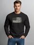 Sweatshirt Herren ohne Kapuze Frontprint American Flag Vintage Style Pullover mit Print Fashion Streetwear Neverless®preview