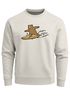 Sweatshirt Herren ohne Kapuze Frontprint Bär auf Surfbrett Pullover Aufdruck Print Fashion Streetwear Neverless®preview