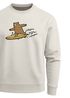Sweatshirt Herren ohne Kapuze Frontprint Bär auf Surfbrett Pullover Aufdruck Print Fashion Streetwear Neverless®preview